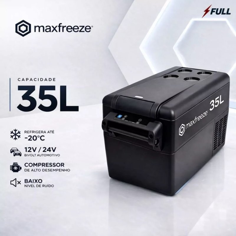Mini Geladeira Portátil 35L - 12V/24V/110V/220V
