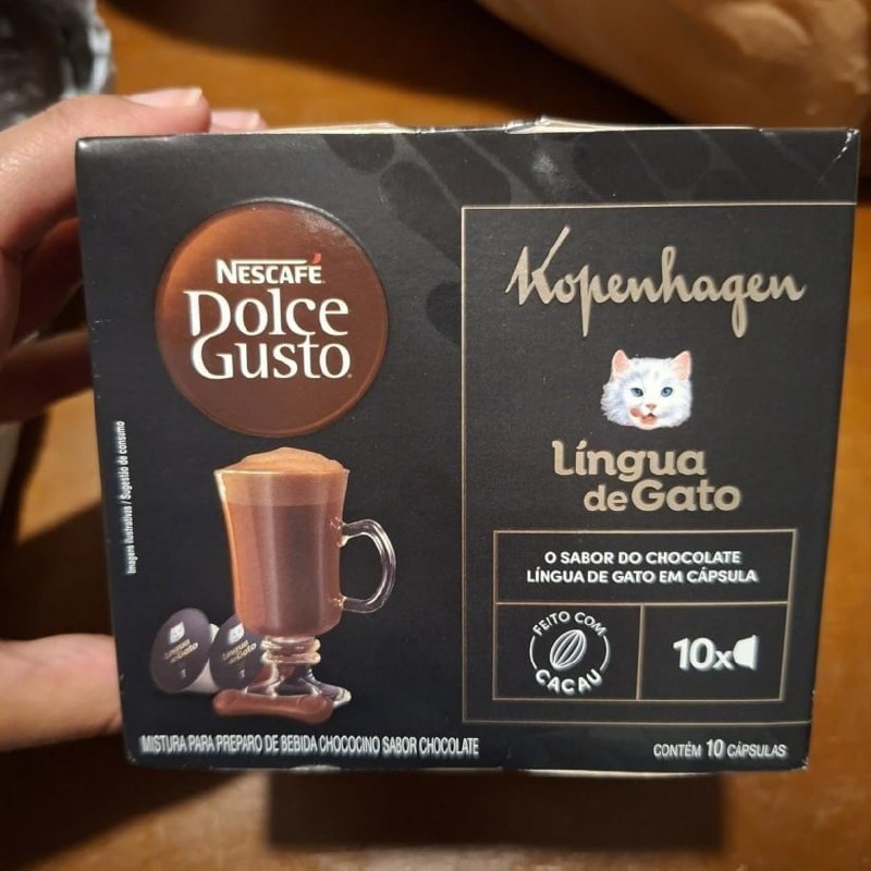 Cápsulas Dolce Gusto Achocolatado Kopenhagen Língua de Gato