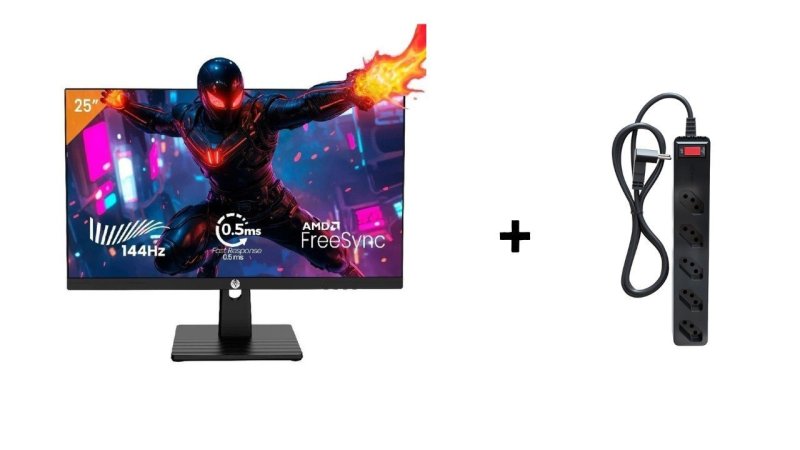 Monitor Gamer Haiz 24.5 IPS 0.5 Ms FHD 144Hz HDMI DP Vesa