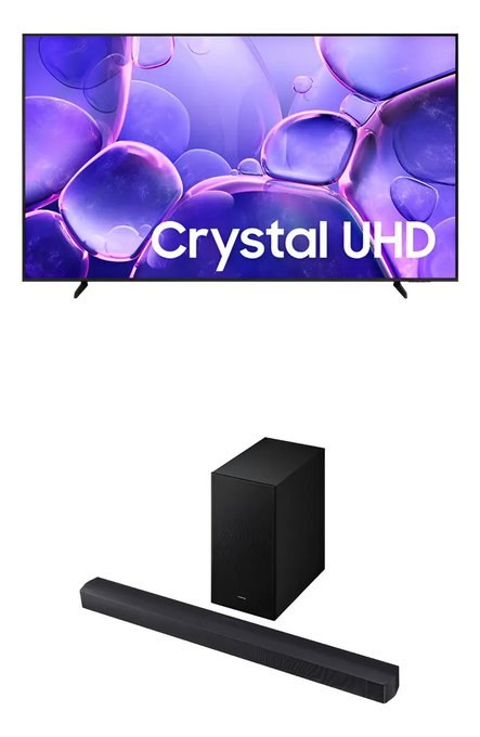 Combo Samsung Smart Tv 75 Crystal Uhd 4k + Soundbar Hw-b450f + Frete Grátis