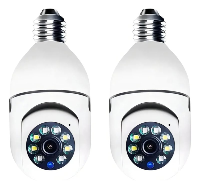 Jortan Kit 2 Câmeras Segurança 360º WiFi IP HD - Visão Noturna