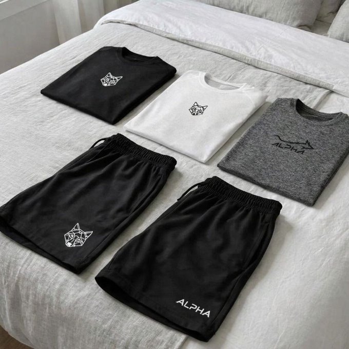 Kit 5 Peças Dry 3 Camisetas E 2 Bermudas Alpha + Frete Grátis