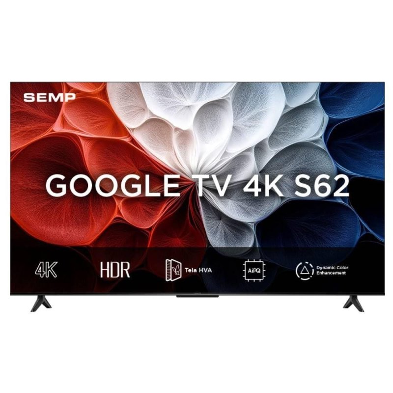 SEMP Smart TV 4K UHD 55" com Google TV e Dolby Audio