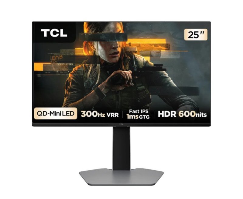 Monitor Gamer TCL 25" QLED Mini LED Full HD 300Hz 1ms