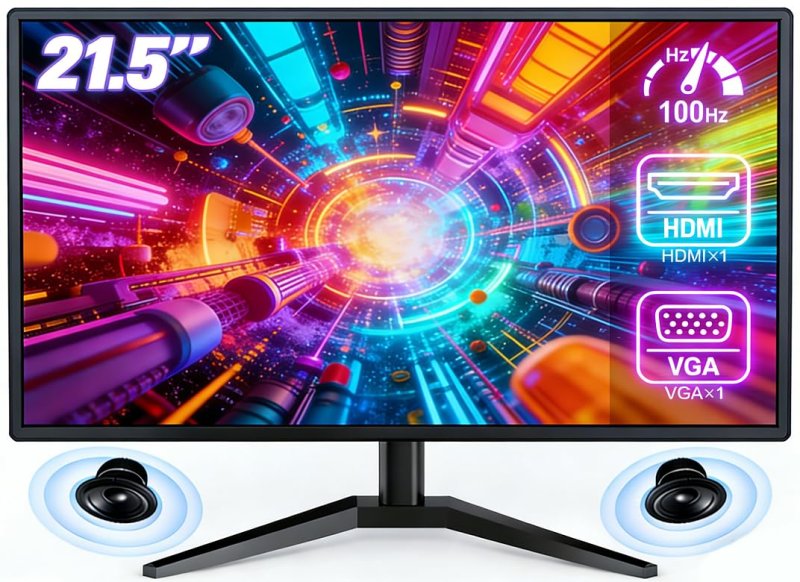 Monitor 21,5 Polegadas, Alto-falantes Integrados, Full HD 1920x1080