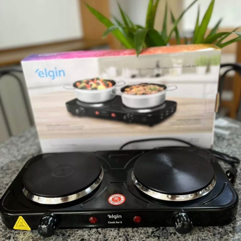 Fogão Cooktop Elétrico Elgin 2 Bocas 127v
