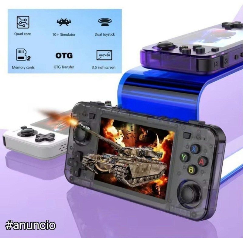 Console Portátil R36H 64GB (roda até PS1 e alguns jogos leves de PSP)