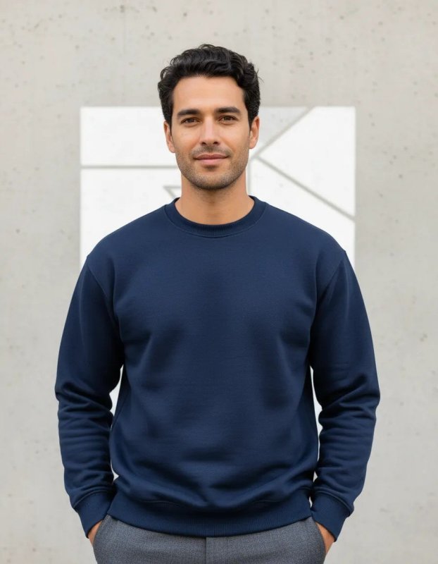 Moletom Blusa Gola Redonda Liso Inverno