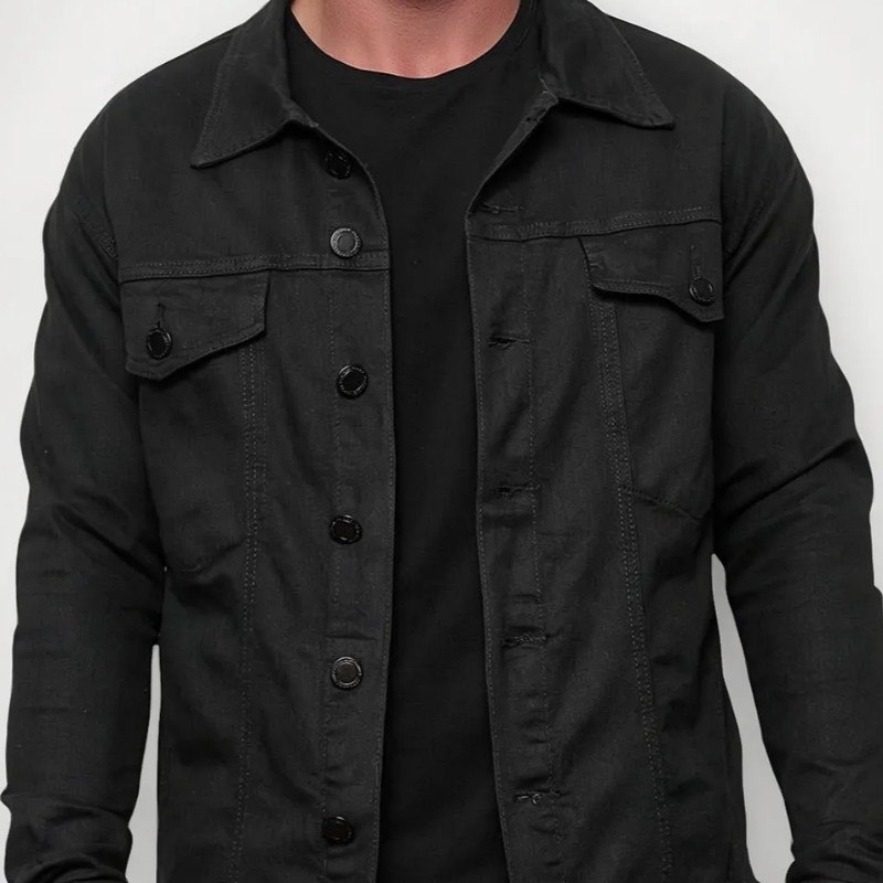 Jaqueta Masculina Sarja Jeans Slim Cores Clássicas Premium