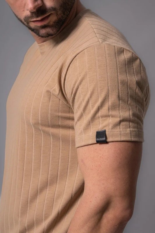 Camiseta Milano Nude Verão Confortável Casual Não Amassa