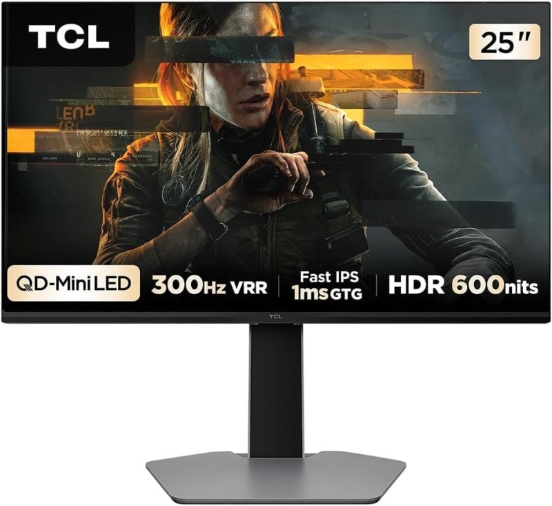 Monitor Gamer TCL 25 Polegadas QLED Mini LED Full HD G64 300Hz 1ms