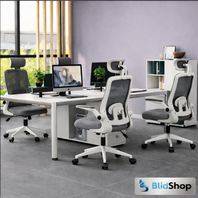 BlidShop Cadeira de Escritório Ergonômica, Suporte 120kg