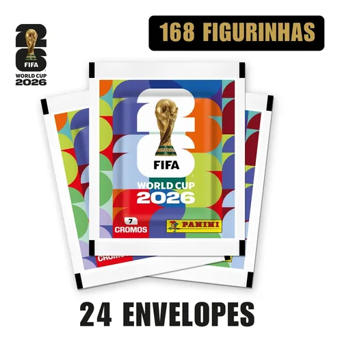 Kit com 24 Envelopes para o Álbum Oficial Copa do Mundo 2026