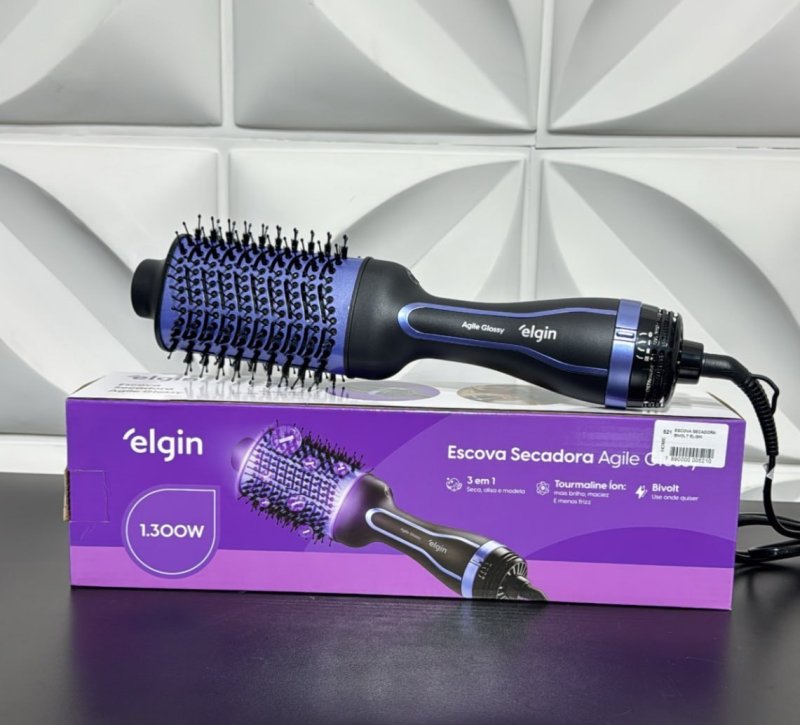 Escova Secadora Agile Glossy Elgin 1300W Bivolt