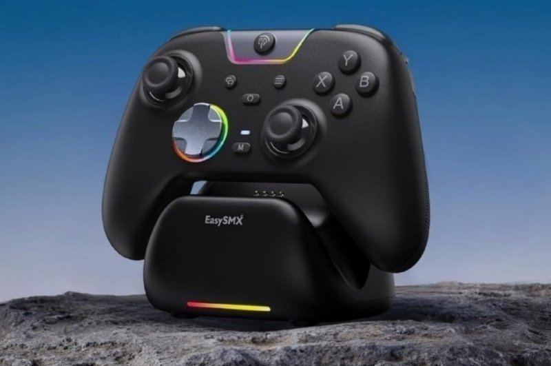 Controle Sem Fio EasySMX X05 Pro RGB, HALL Effect e Dock de Carregamento