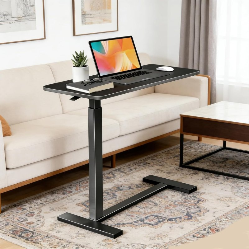 Mesa de Apoio Lateral com Rodas Ocultas, Mesa para Notebook Cama