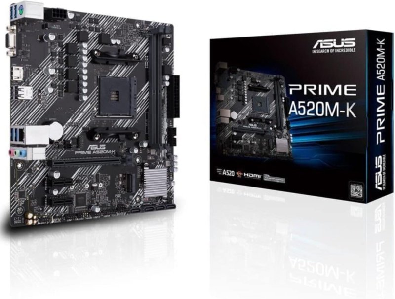 Placa Mãe Asus para AMD AM4 Prime A520M-K