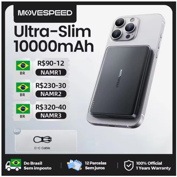 POWERBANK MAGSAFE MOVESPEED S 10 (10.000 mAh) (PD 20W)