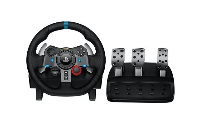 Volante e Pedais Logitech G29 Driving Force com Force Feedback para PS5, PS4, PS3 e PC