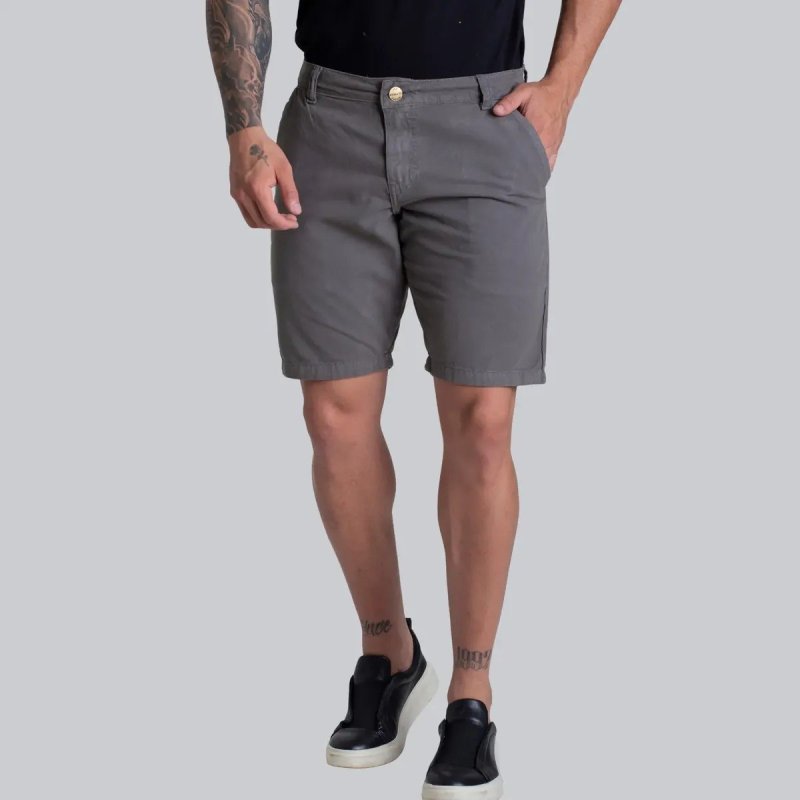 Bermuda Chino Social Sarja Brim Masculina