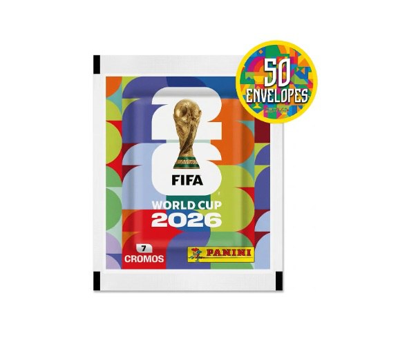 Kit 350 Figurinhas Do Álbum Copa Do Mundo 2026 - 50 Envelopes