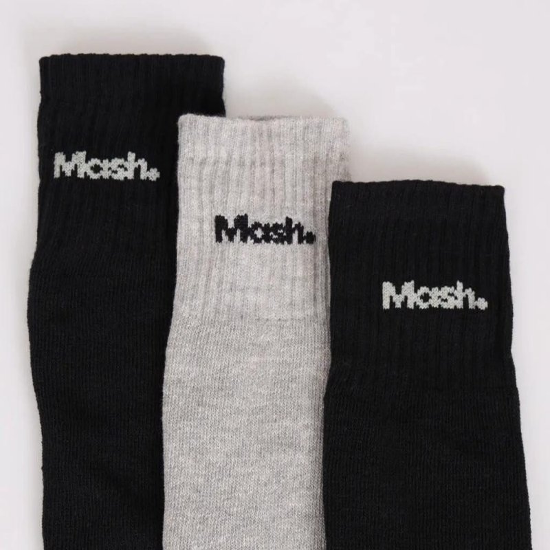 Kit com 12 Pares de Meias Cano Médio Mash