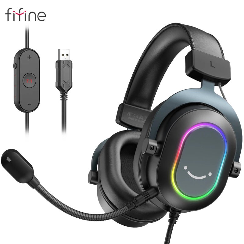 Headset Gamer Fifine H6 Ampligame RGB