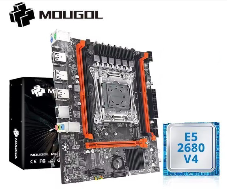 Kit X99 placa-mãe Mougol X99 + Xeon E5 2680 V4