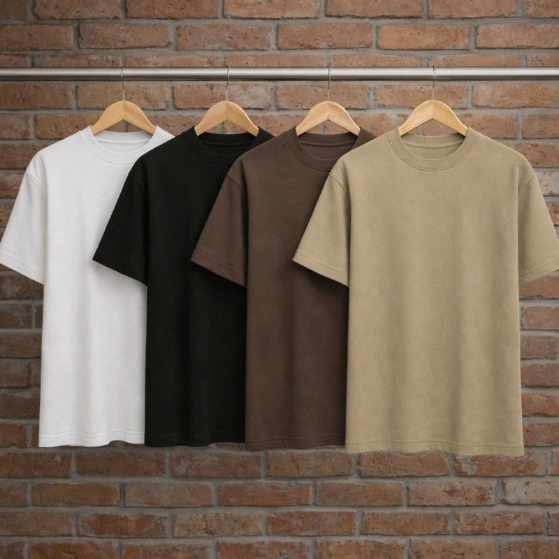 Kit 4 Camisas Camiseta Básica Lisa 100% Algodão Premium 30.1