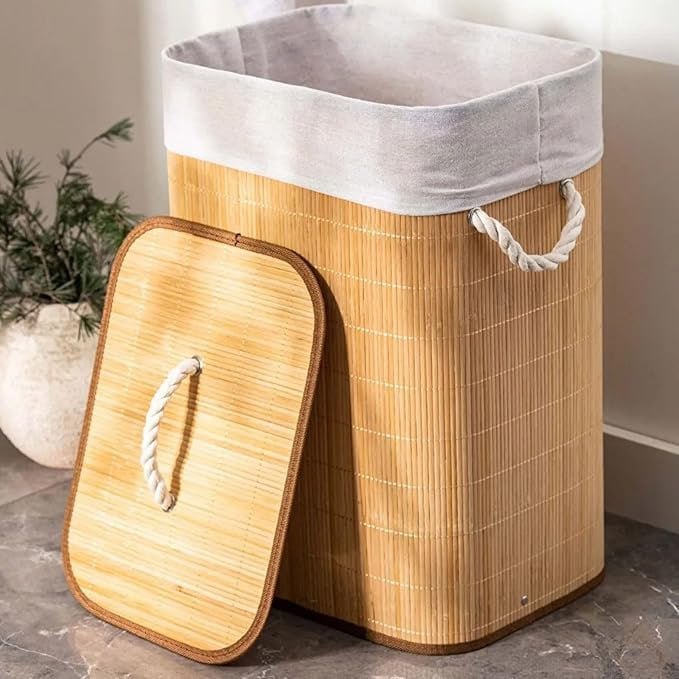 Cesto Bambu Retangular 70L
