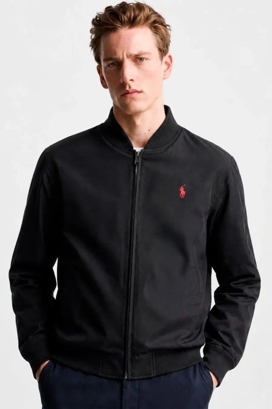 Jaqueta Bomber Ralph Preta Detalhada Casaco De Inverno Vip