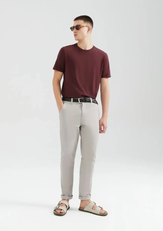 Calça Em Sarja Masculina Chino Hering