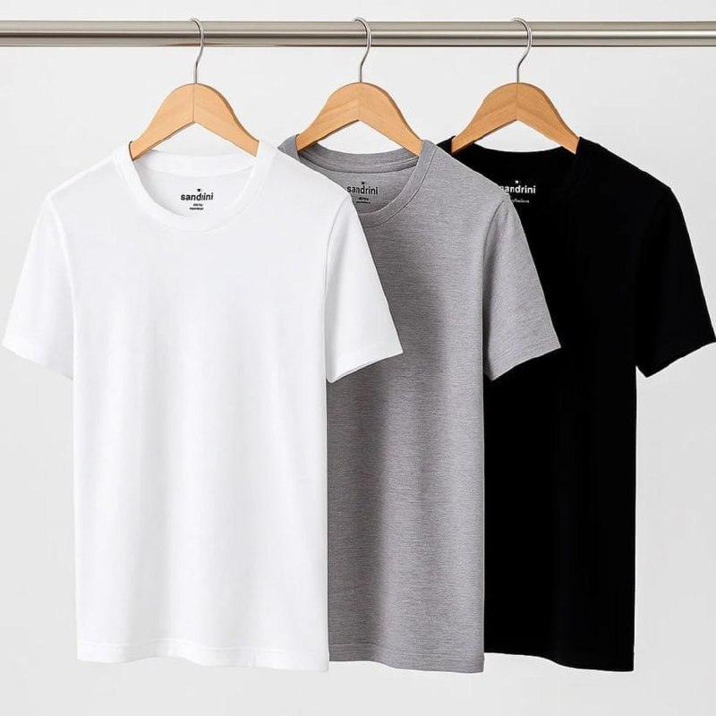 Kit 3 Camisetas Básicas Sandrini Algodão