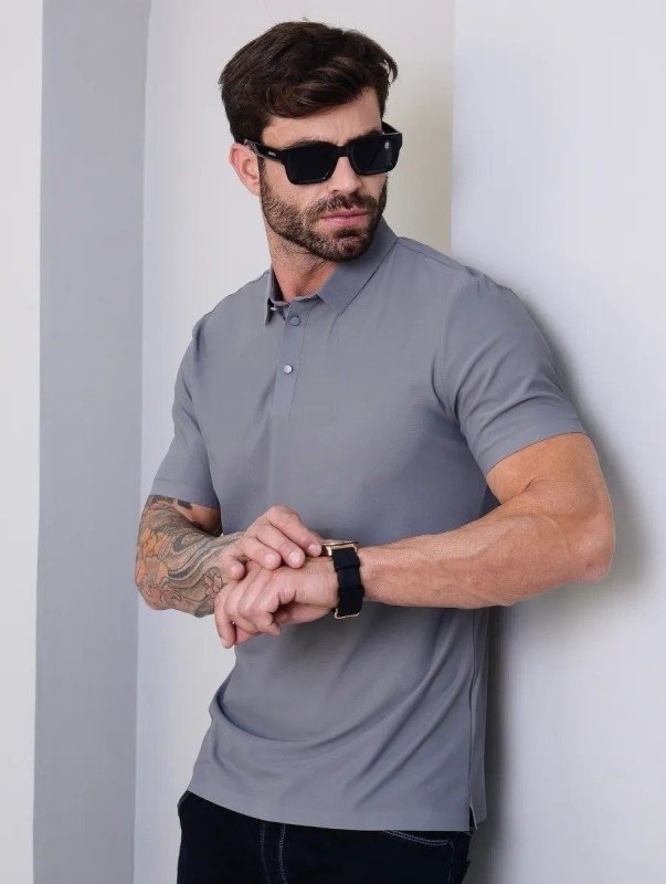 Camisa Polo Tecido Tech