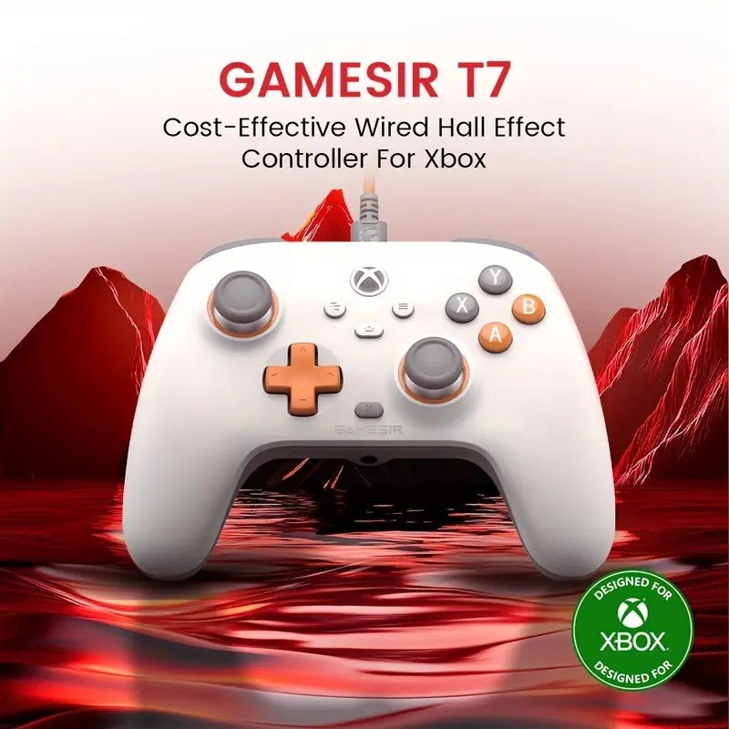 Controle Gamesir T7 com Fio para Xbox One, Series S X, PC, Efeito Hall Anti Drift, Com fio