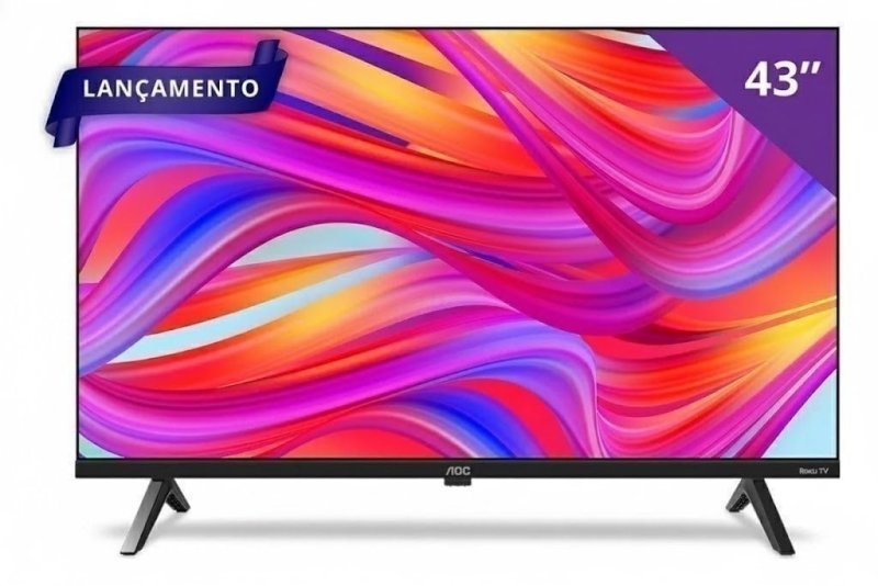 AOC Smart TV 43 Polegadas Full HD LED Roku TV 43S5155/78G