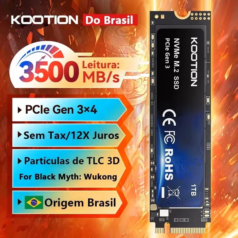 1TB - SSD NVME Kootion 3500mbps