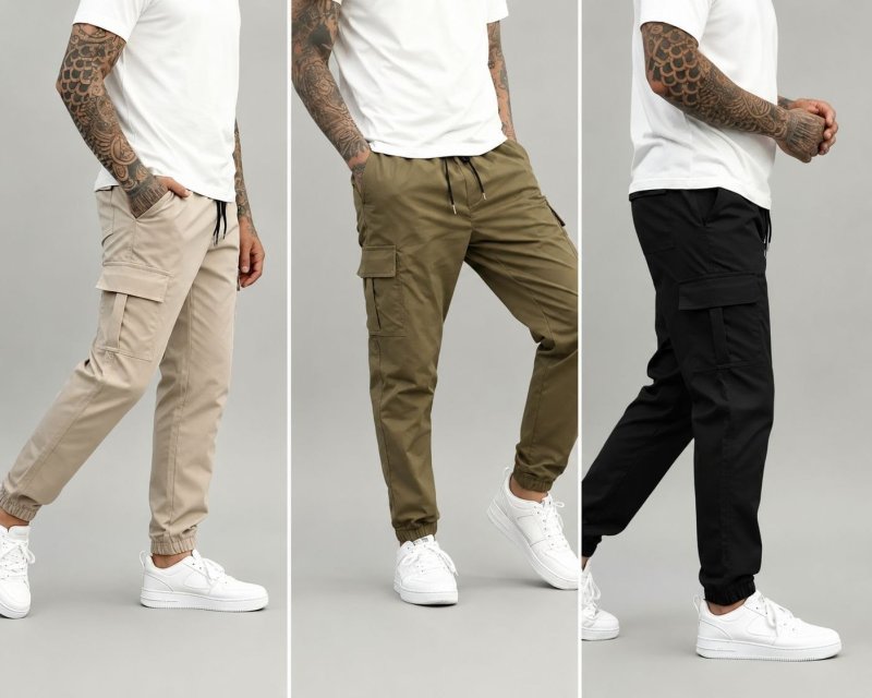 Calça Jogger Cargo Sarja (3 cores)