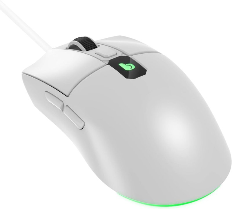 Mouse Gamer com Fio M29 Branco, RGB Respiração, 4 DPI