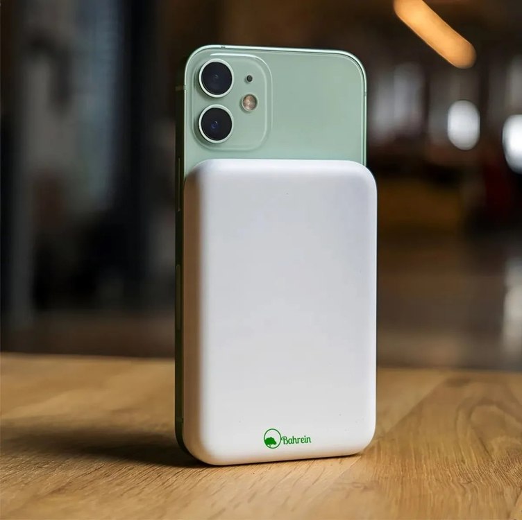 Carregador Power Bank Indução Sem Fio 5000mah Battery Marca Bahrein Pack Compatível Com Tecnologia Magsafe