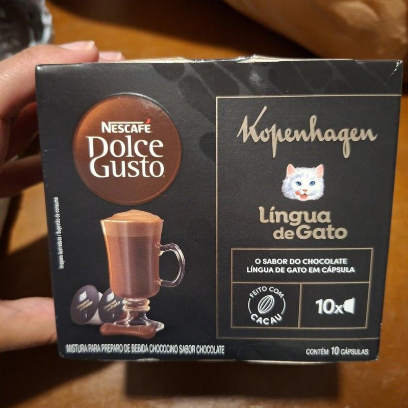 Achocolatado em Cápsula Nescafé Dolce Gusto Kopenhagen Língua de Gato 10 cápsulas