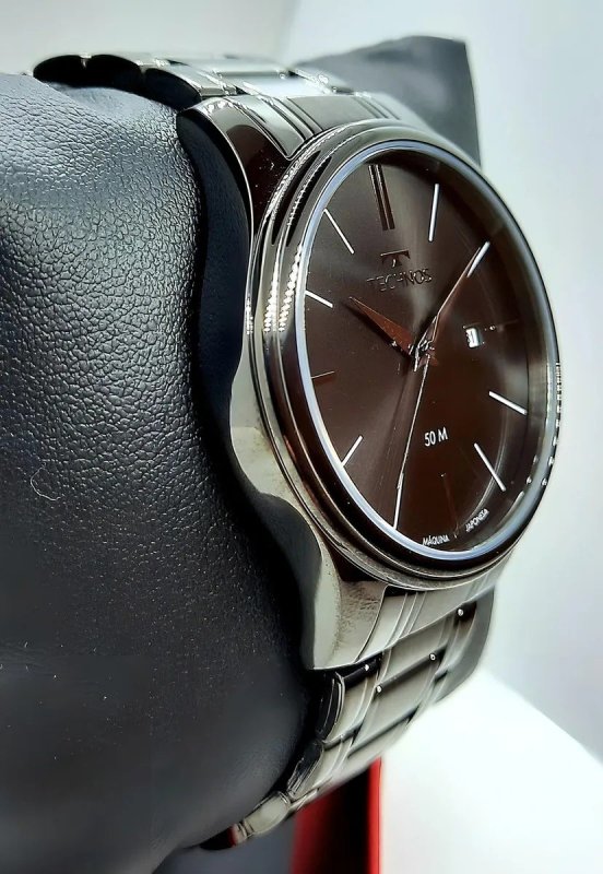 Relógio Technos Masculino Quartzo Grafite 42mm Aço Resistente À Água