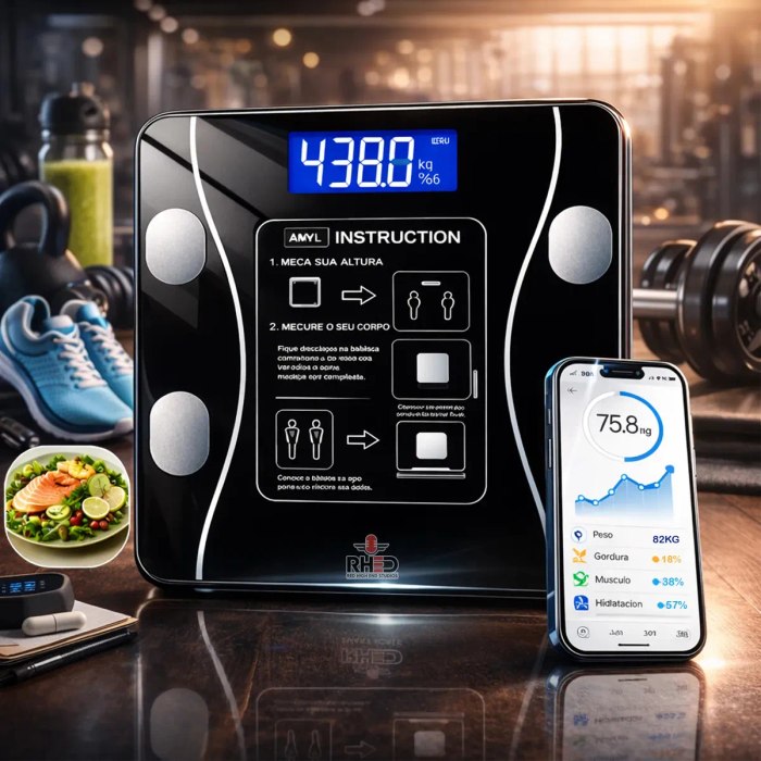 Balança Bioimpedância RHEAD Bluetooth