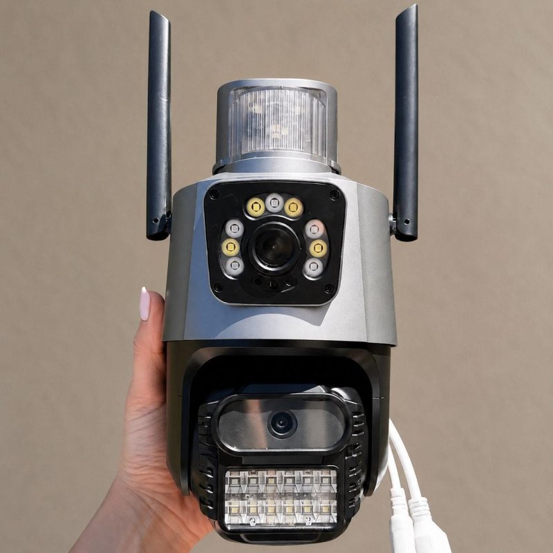 Câmera de segurança IP WiFi P11-qq6 Lente Dupla 6MP
