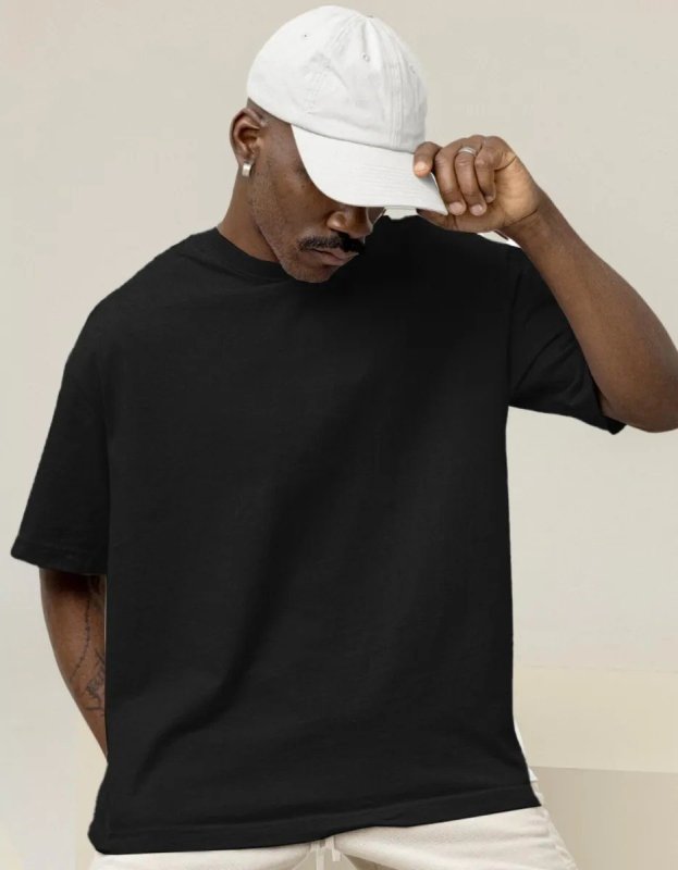 Camiseta Oversized Masculina Algodão Streetwear Lisa Premium
