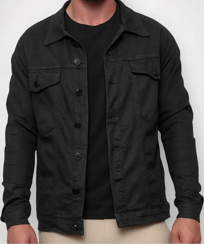 Jaqueta Masculina Sarja Jeans Slim (2 Cores)