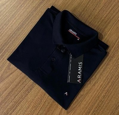 Camiseta Polo Aramis Masculina Basic Piquet Marinho
