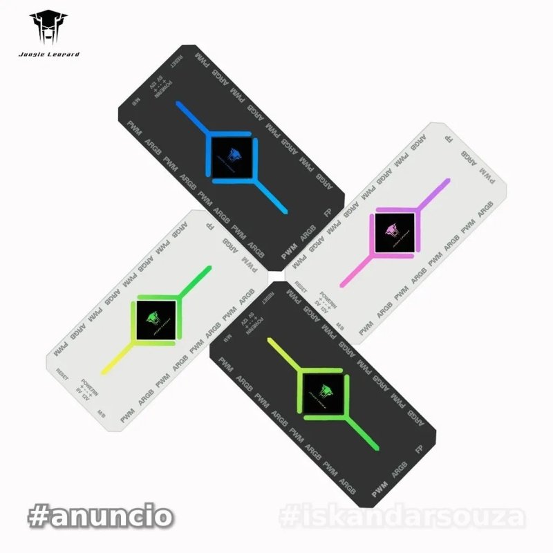 Controladora Jungle Leopard Smart Hub 5V 3PIN ARGB 4 Pin PWM 9 Portas com Controle Remoto IR