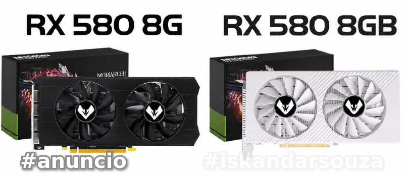 Placa de Vídeo AMD RX 580 8GB para Jogos, GDDR5 256Bit PCI Express 3.0 ×16 6Pin