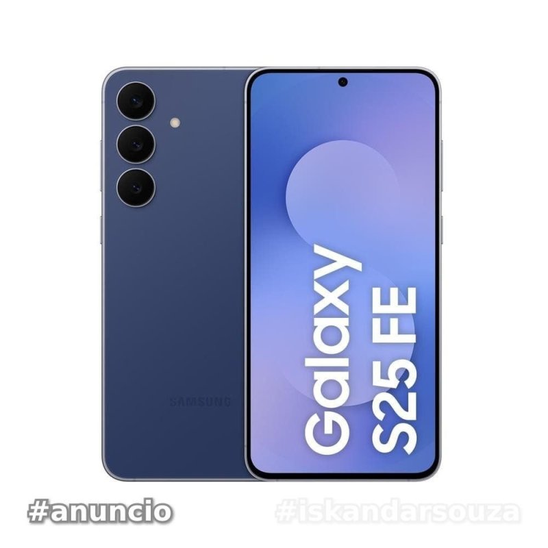 Smartphone Galaxy S25 FE 5G Tela 6,7P AMOLED 128GB 8GB RAM Câmera 50MP Samsung - Azul Marinho